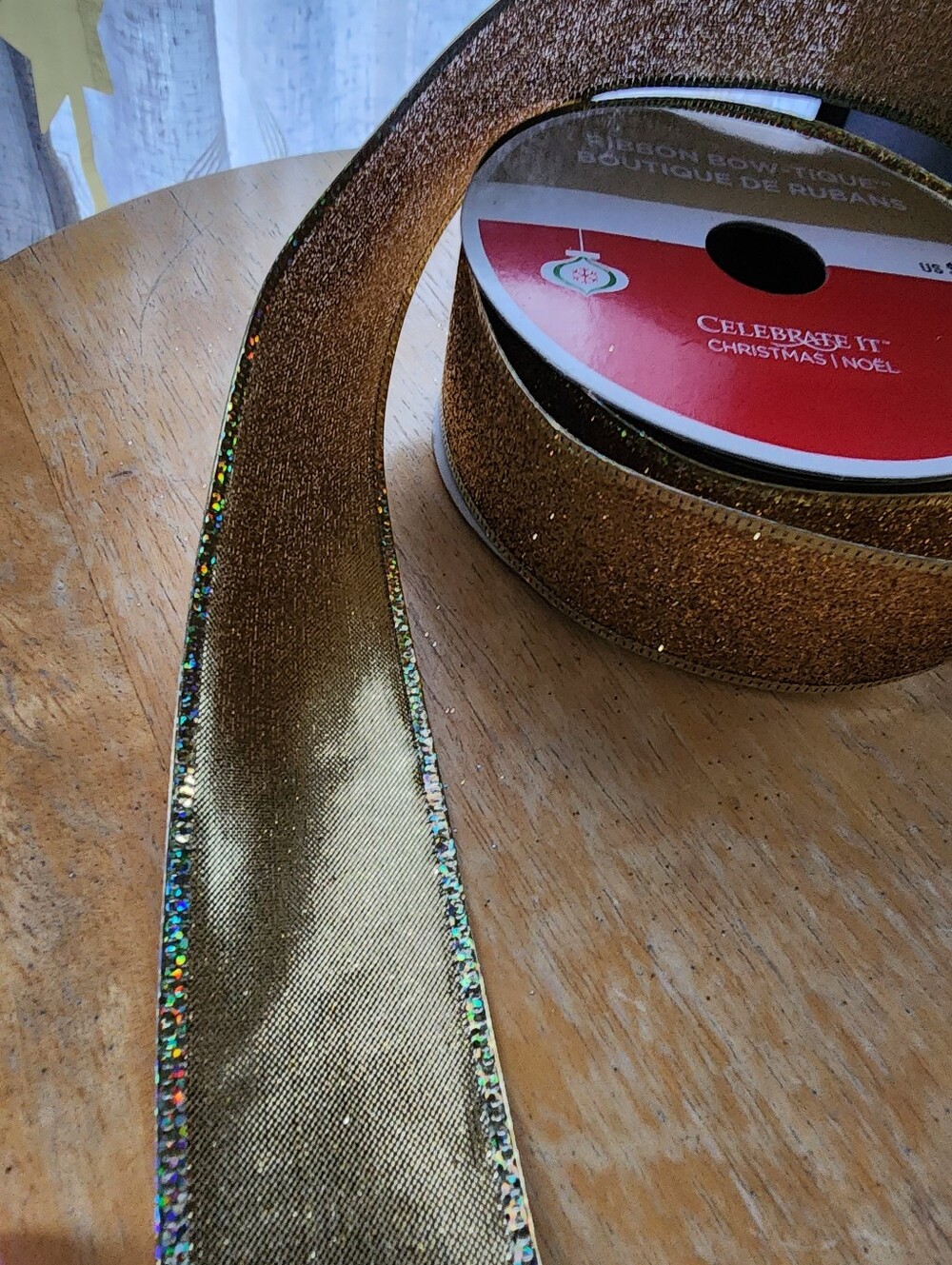 Gold Sparkly Ribbon - Picture 2 of 7